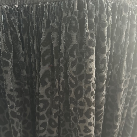 Girls Black Velvet Burnout Ribbed Dress Long Sleeve Stretch Party M 10/12 - Picture 5 of 10